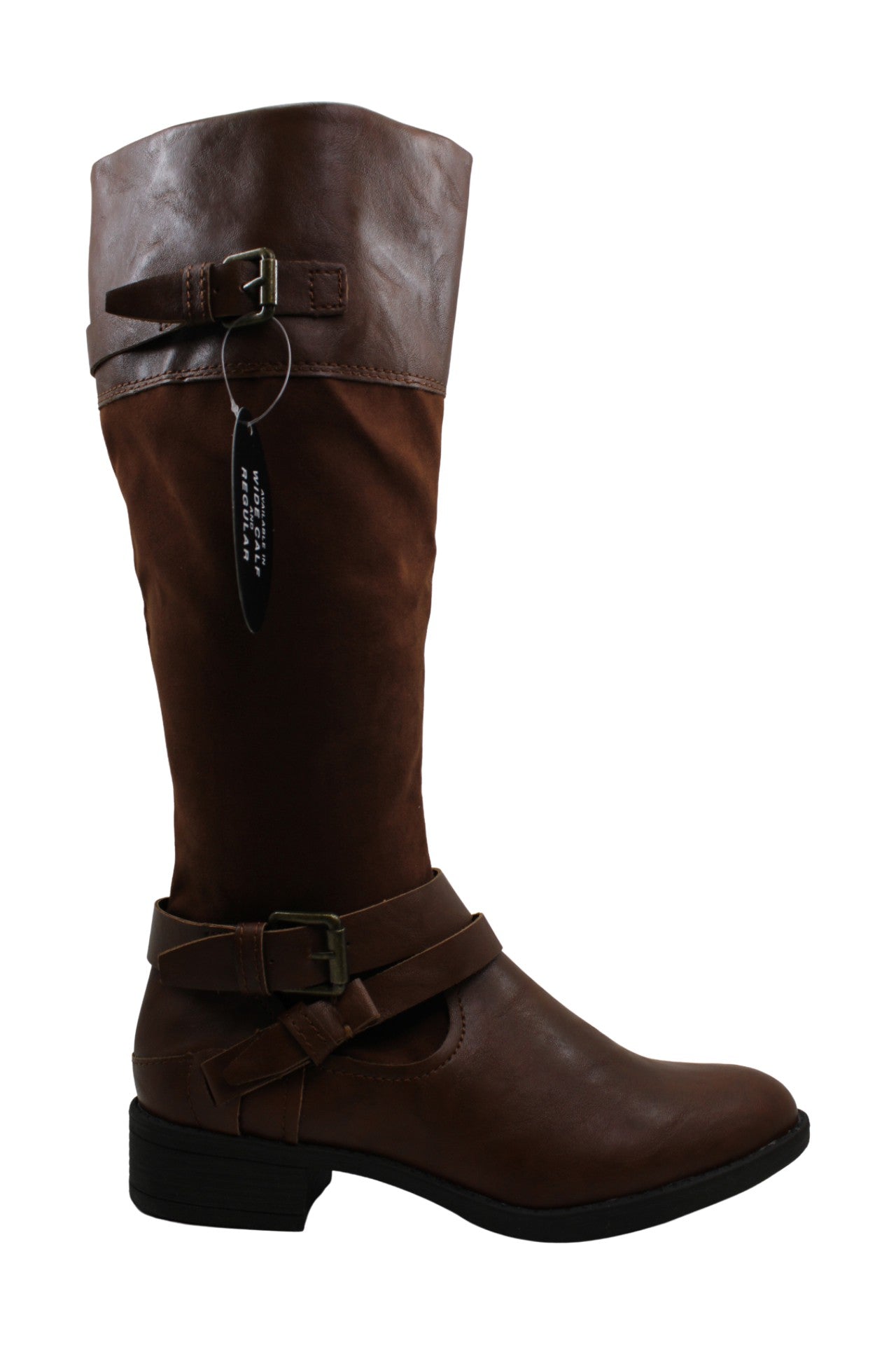 Botas femininas Ashliie de cano alto, bico fechado, estilo fashion, marrom, tamanho 11 M
