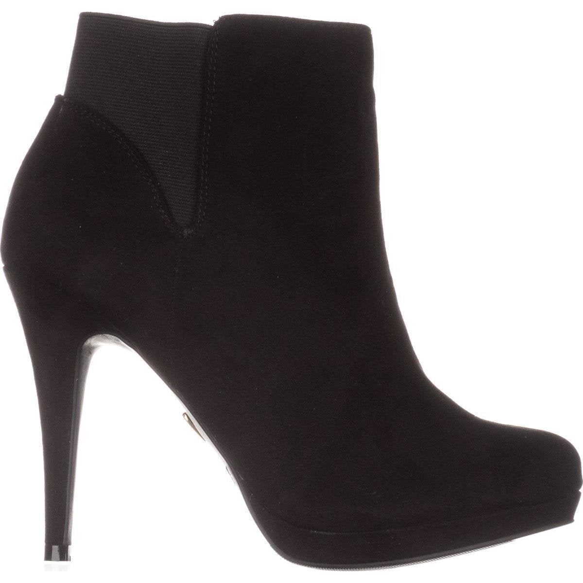 Botas femininas Thalia Sodi Briea com bico amendoado e salto alto, tamanho 8,5W, pretas
