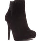 Botas femininas Thalia Sodi Briea com bico amendoado e salto alto, tamanho 8,5W, pretas