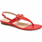 Charter Club Sandálias femininas Ondreaa Thong Flat Red Tamanho 8.5