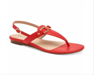 Charter Club Sandálias femininas Ondreaa Thong Flat Red Tamanho 8.5
