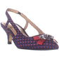 Charter Club Sandálias femininas Lollee bico fino formal slingback azul tamanho 6M