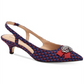 Charter Club Sandálias femininas Lollee bico fino formal slingback azul tamanho 6M