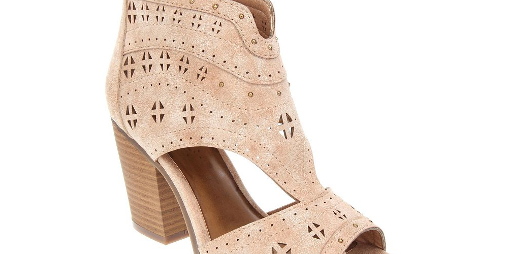 Bota feminina Sugar Viveca Peep Toe com recorte lateral, rosa, tamanho 6M