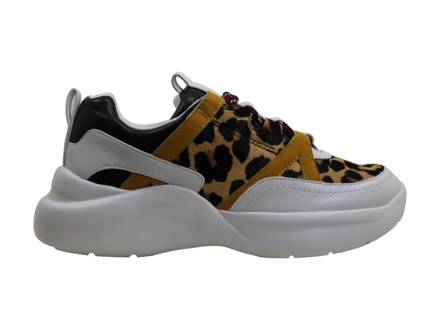 Tênis feminino Gemella Low Leopard da INC International Concepts, branco, tamanho 8 M
