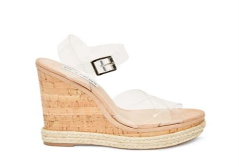 Sandália Steve Madden Maven Clear Feminina Bege Tamanho 9,5
