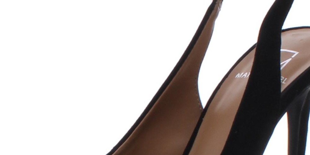 Material Girl Sapatos Femininos Slingback Goring Cushioned Darcie Bico Fino Stiletto Slip On Preto Tamanho 9 M