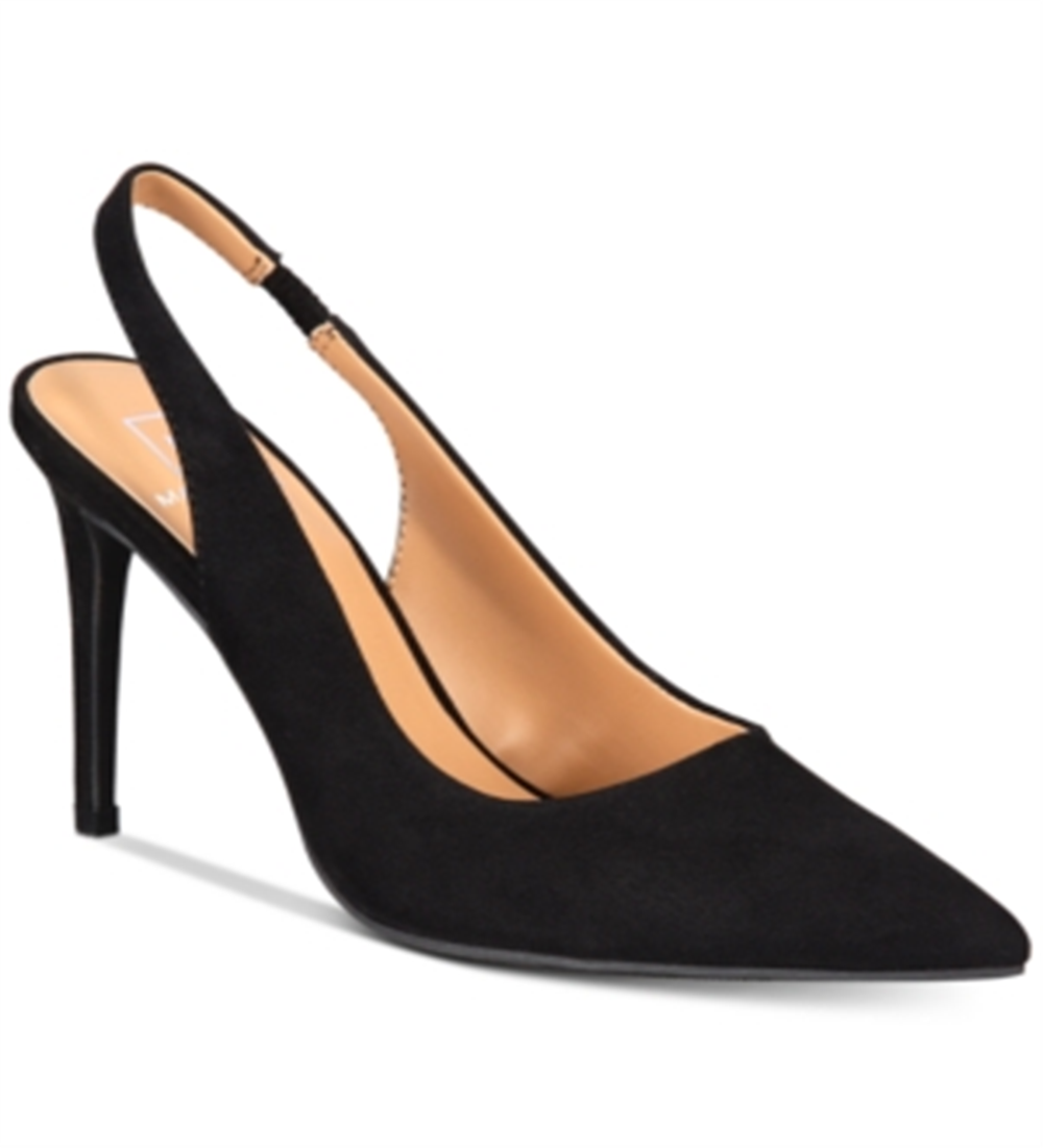 Material Girl Sapatos Femininos Slingback Goring Cushioned Darcie Bico Fino Stiletto Slip On Preto Tamanho 9 M