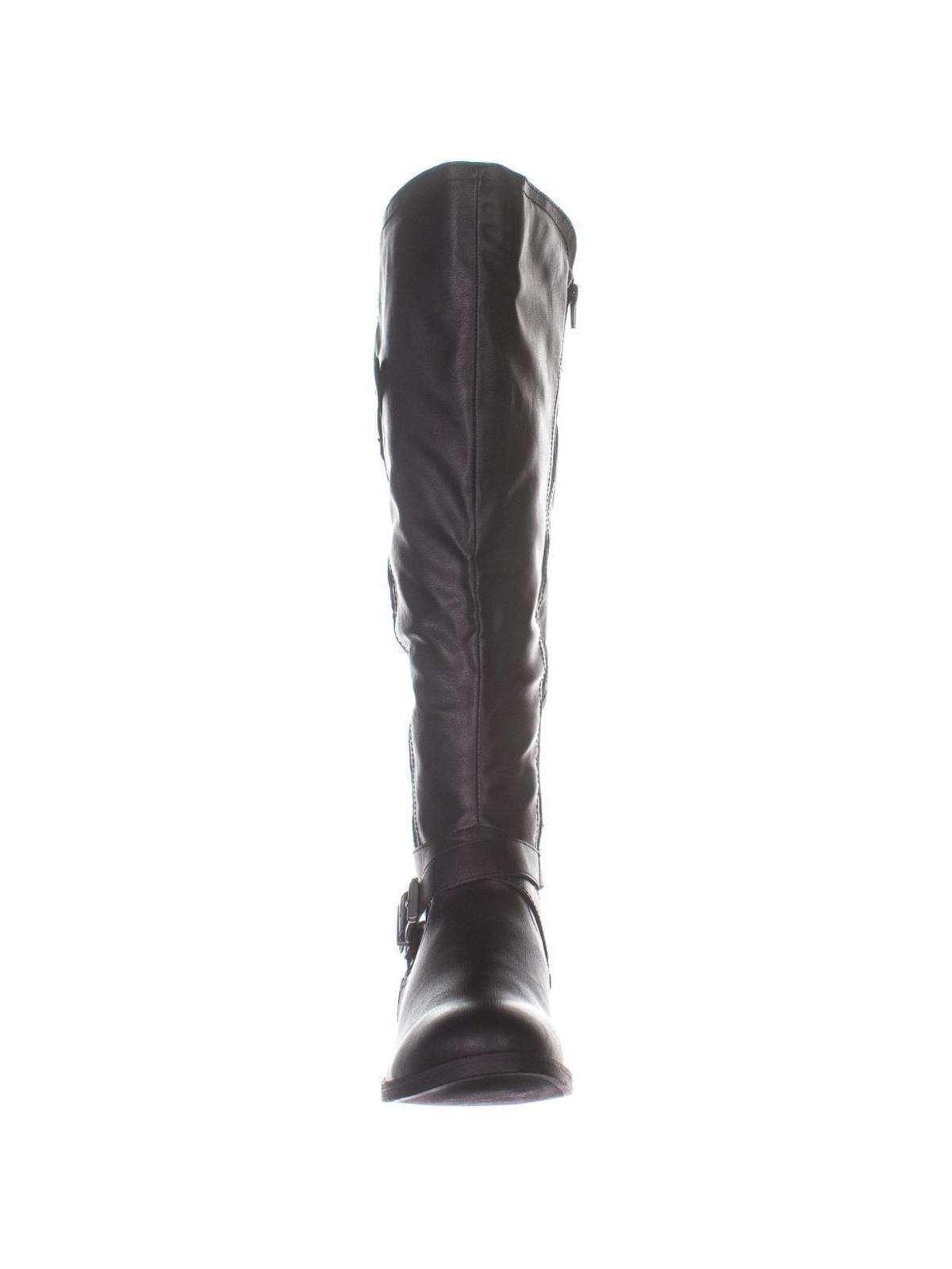 Botas femininas estilo &amp; co Mayy Wide Calf High, pretas, tamanho 9,5 m
