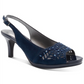 Karen Scott Brooke Faux Suede Scarpin Slingback Feminino Azul Tamanho 6 M