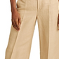 Calça feminina Lauren Ralph Lauren de cintura alta e perna larga, marrom, tamanho 12