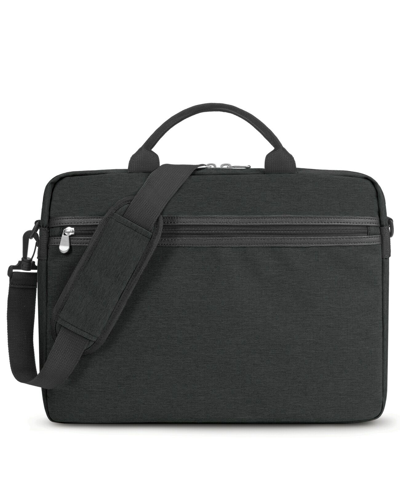 Bolsa para laptop Blankslate Slim Top-Load com alça dupla e alça plana, preta, tamanho único