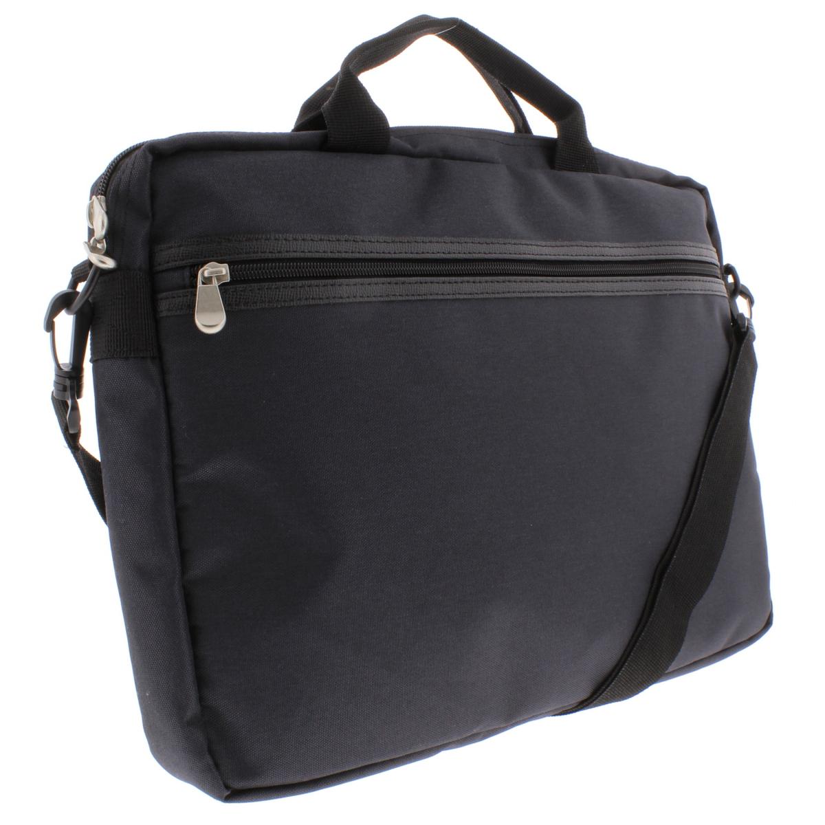 Bolsa para laptop Blankslate Slim Top-Load com alça dupla e alça plana, preta, tamanho único