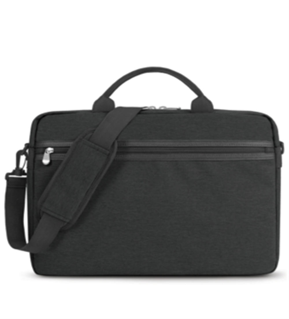 Bolsa para laptop Blankslate Slim Top-Load com alça dupla e alça plana, preta, tamanho único