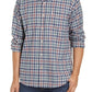 Camisa casual masculina BARBOUR Windowpane xadrez manga comprida ajuste clássico botões azul vários tamanhos GG
