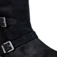Botas altas de cano alto Santell de pele sintética para mulheres, tamanho 5 M, pretas
