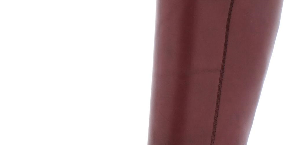 Botas de montaria femininas Fawne Leather da INC International Concepts, vermelhas, tamanho 6 M