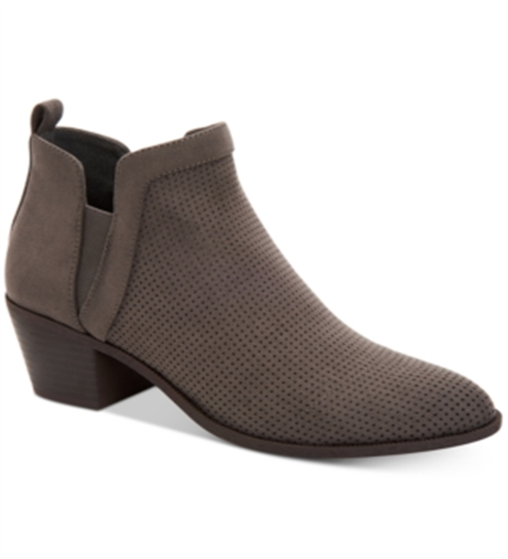 Botas femininas estilo &amp; Coy com salto bloco e ponta amendoada elástica perfurada Gore Myrrah, cinza, tamanho 9,5 M