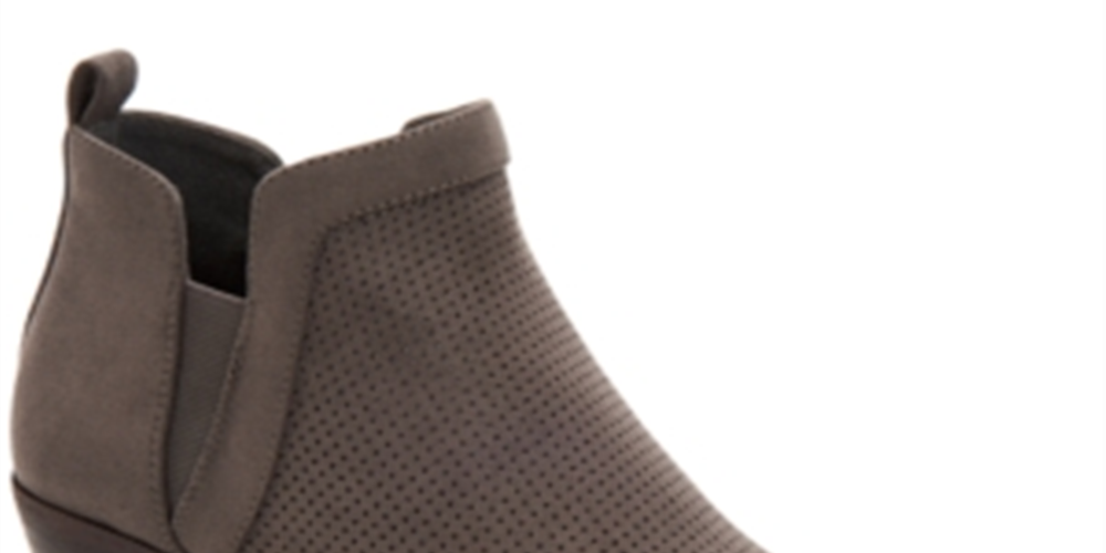 Botas femininas estilo &amp; Coy com salto bloco e ponta amendoada elástica perfurada Gore Myrrah, cinza, tamanho 9,5 M
