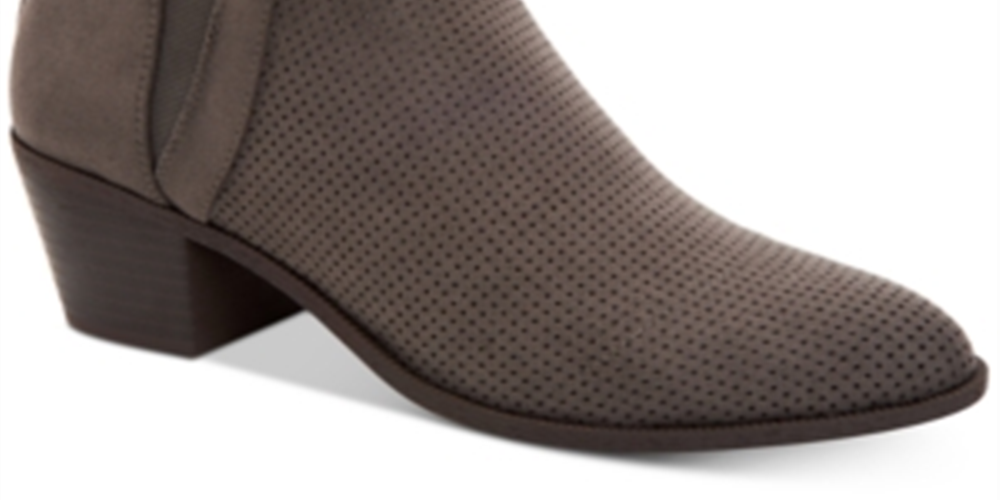 Botas femininas estilo &amp; Coy com salto bloco e ponta amendoada elástica perfurada Gore Myrrah, cinza, tamanho 9,5 M