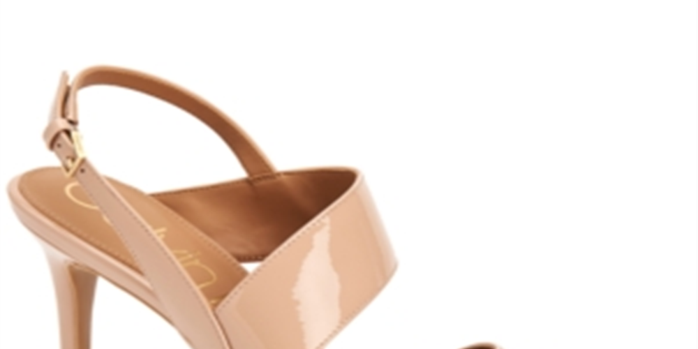 Calvin Klein Gianna Sandálias de Noiva com Bico Fino e Tiras Laterais Marrom Tamanho 9 M
