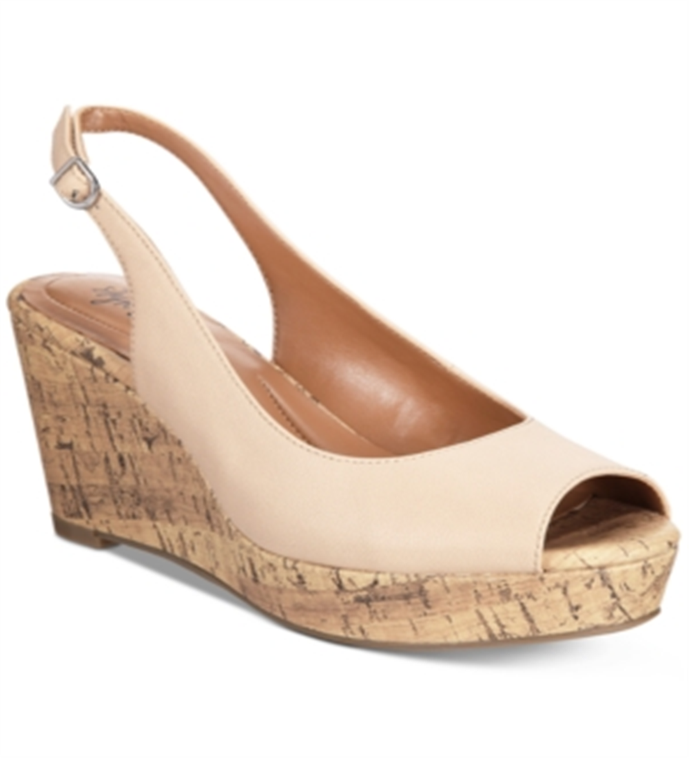 Sandálias femininas estilo &amp; co Sondire Peep Toe casuais com tiras cruzadas, tamanho marrom -10,5 M
