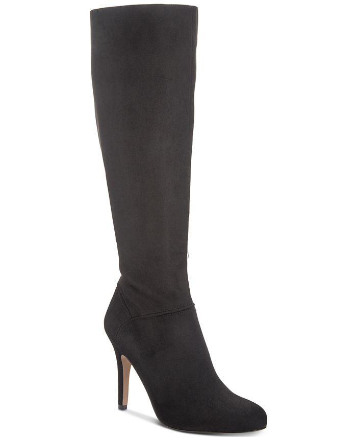 INC International Concepts Sapatos Femininos Taisa Almond Toe Knee Preto Tamanho 9 M