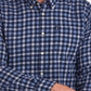 Camisa social masculina Barbour xadrez com gola azul tamanho XX-G