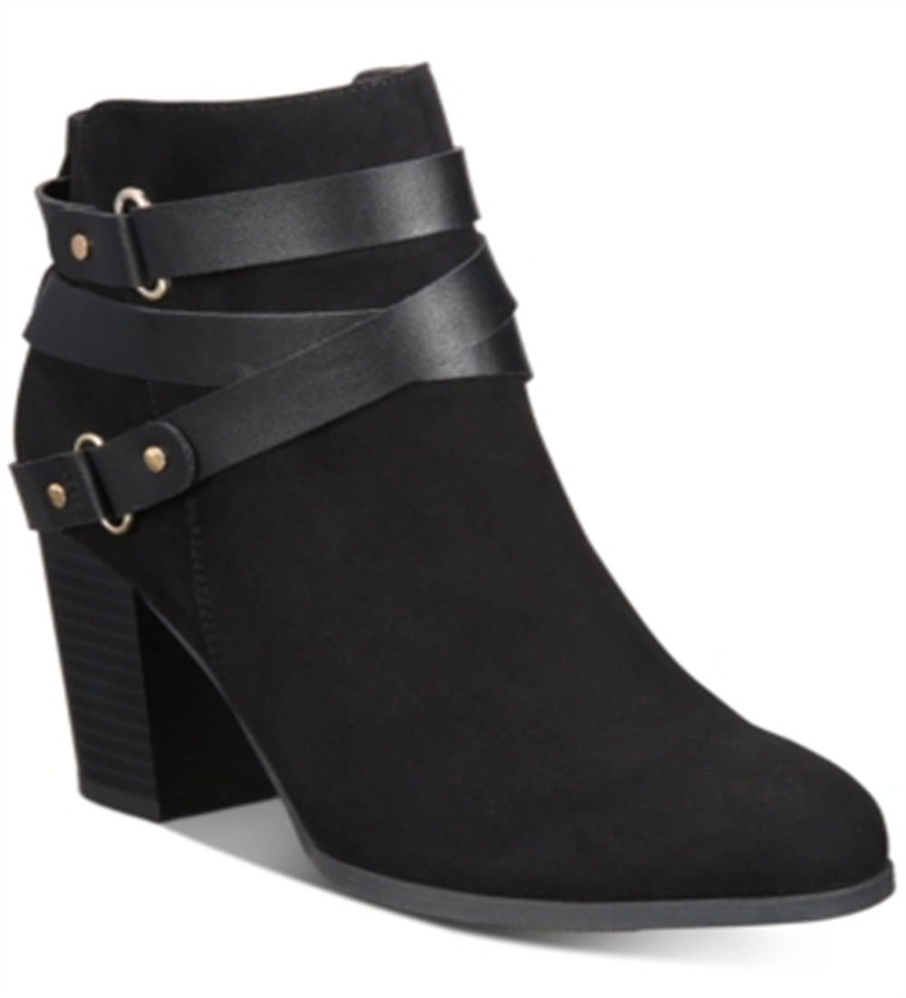 Botas femininas Material Girl Melany Suede bico fechado tornozelo fashion pretas tamanho 6 M