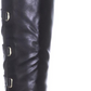 Botas femininas Thalia Sodi com tiras cruzadas e fivela com tiras Veronika, bico amendoado, salto bloco e zíper, tamanho 7,5 M