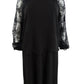 MSK Women's Sequined Lace Overlay Dress Black Size Medium