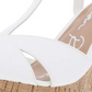 Sandálias femininas American Rag com tira no tornozelo, peep toe, para ocasiões especiais, tamanho 9 M, brancas