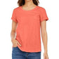 Camiseta feminina com bolsos e punhos, estilo &amp; co, casual, laranja, tamanho GG