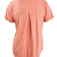Camiseta feminina com bolsos e punhos, estilo &amp; co, casual, laranja, tamanho GG