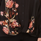 Blusa feminina plus size com estampa floral e bainha torcida da INC International Concepts, preta, tamanho 0X