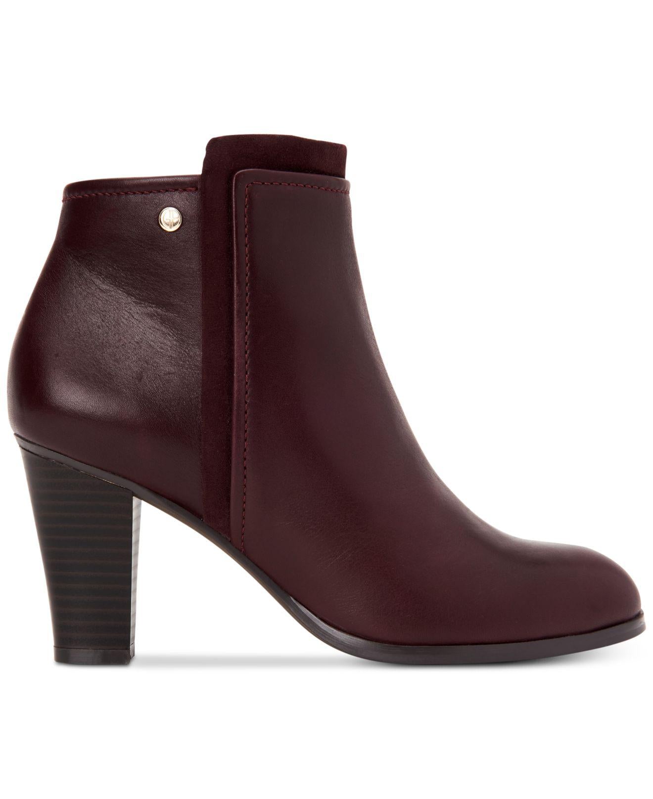 Giani Bernini Botas Femininas Bellee Fechadas no Tornozelo Vermelhas Tamanho 11 M