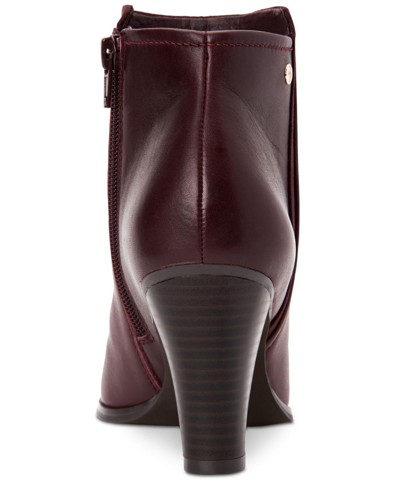 Giani Bernini Botas Femininas Bellee Fechadas no Tornozelo Vermelhas Tamanho 11 M