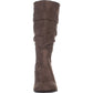 Botas ESPRIT Oliana Dobrável Salto Bloco Cano Médio Femininas Marrom Tamanho 8.5
