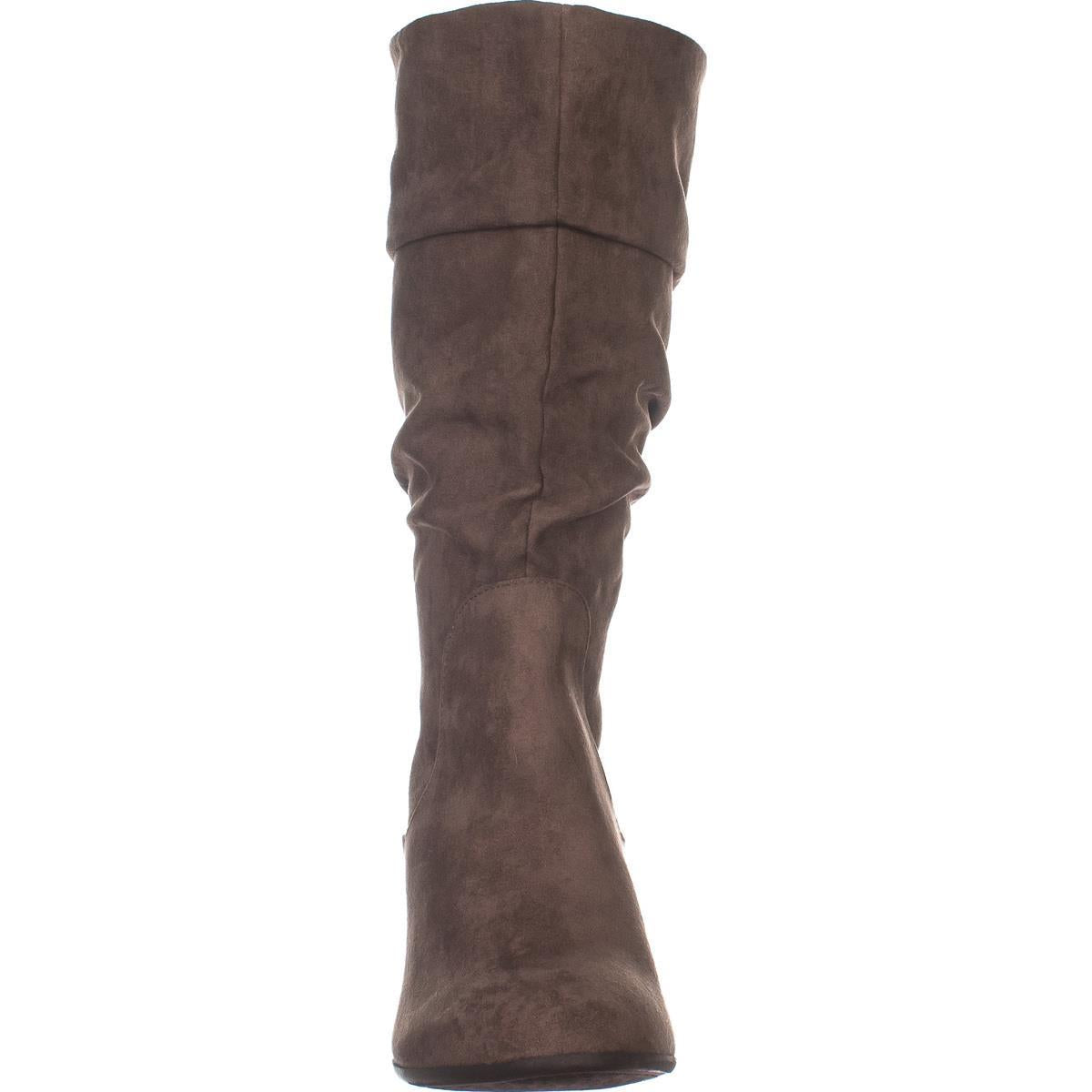 Botas ESPRIT Oliana Dobrável Salto Bloco Cano Médio Femininas Marrom Tamanho 8.5
