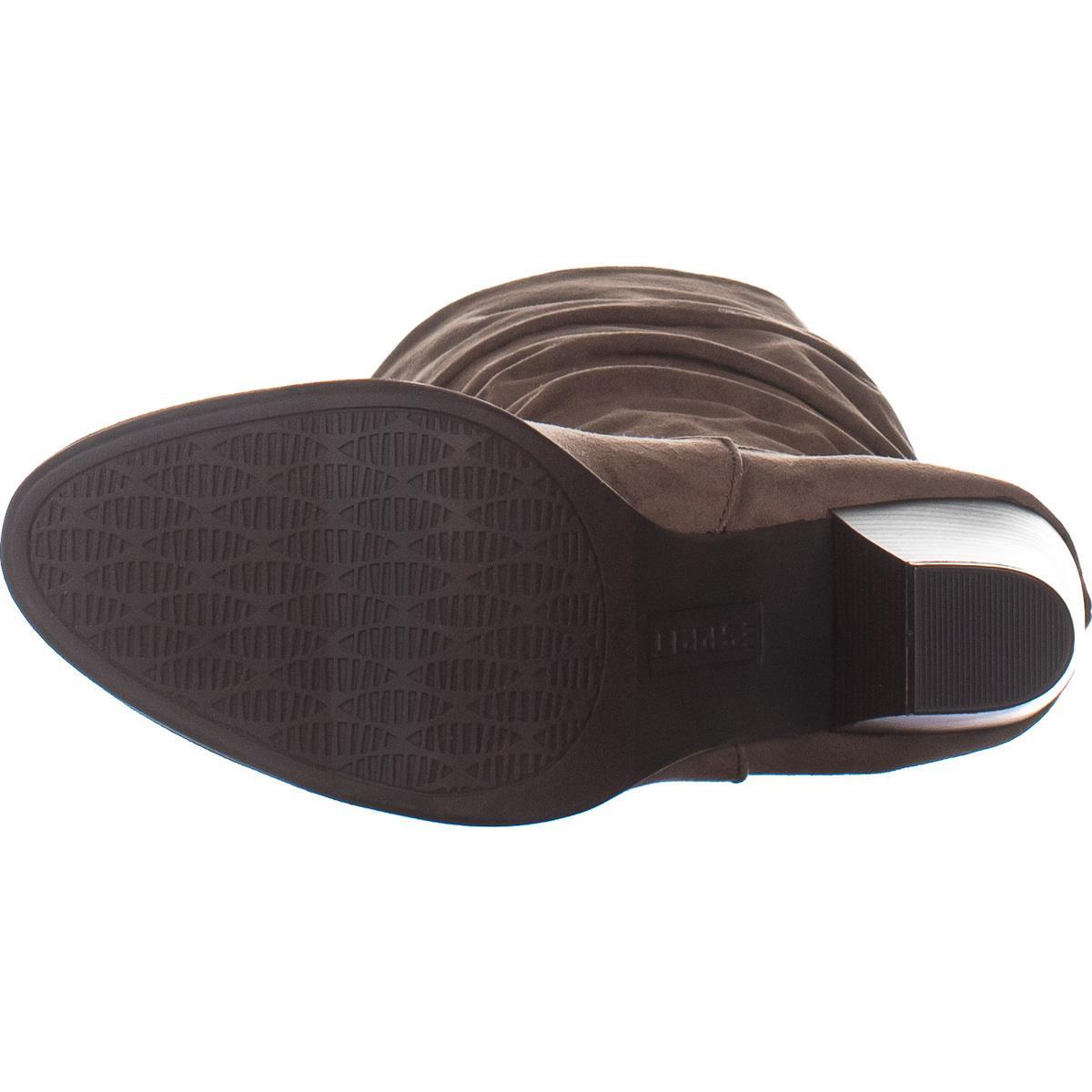Botas ESPRIT Oliana Dobrável Salto Bloco Cano Médio Femininas Marrom Tamanho 8.5