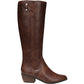 Bota feminina Dr. Scholls Brilliance de cano alto, em marrom uísque, tamanho 6,5 M