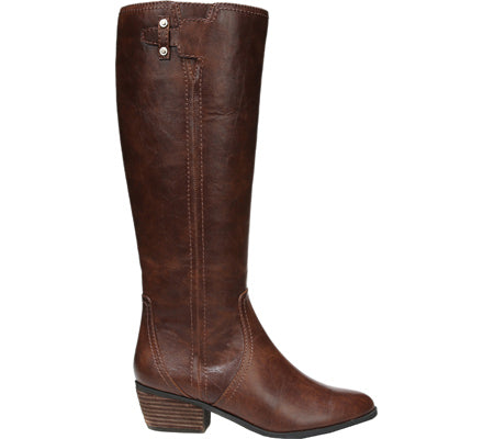 Bota feminina Dr. Scholls Brilliance de cano alto, em marrom uísque, tamanho 6,5 M