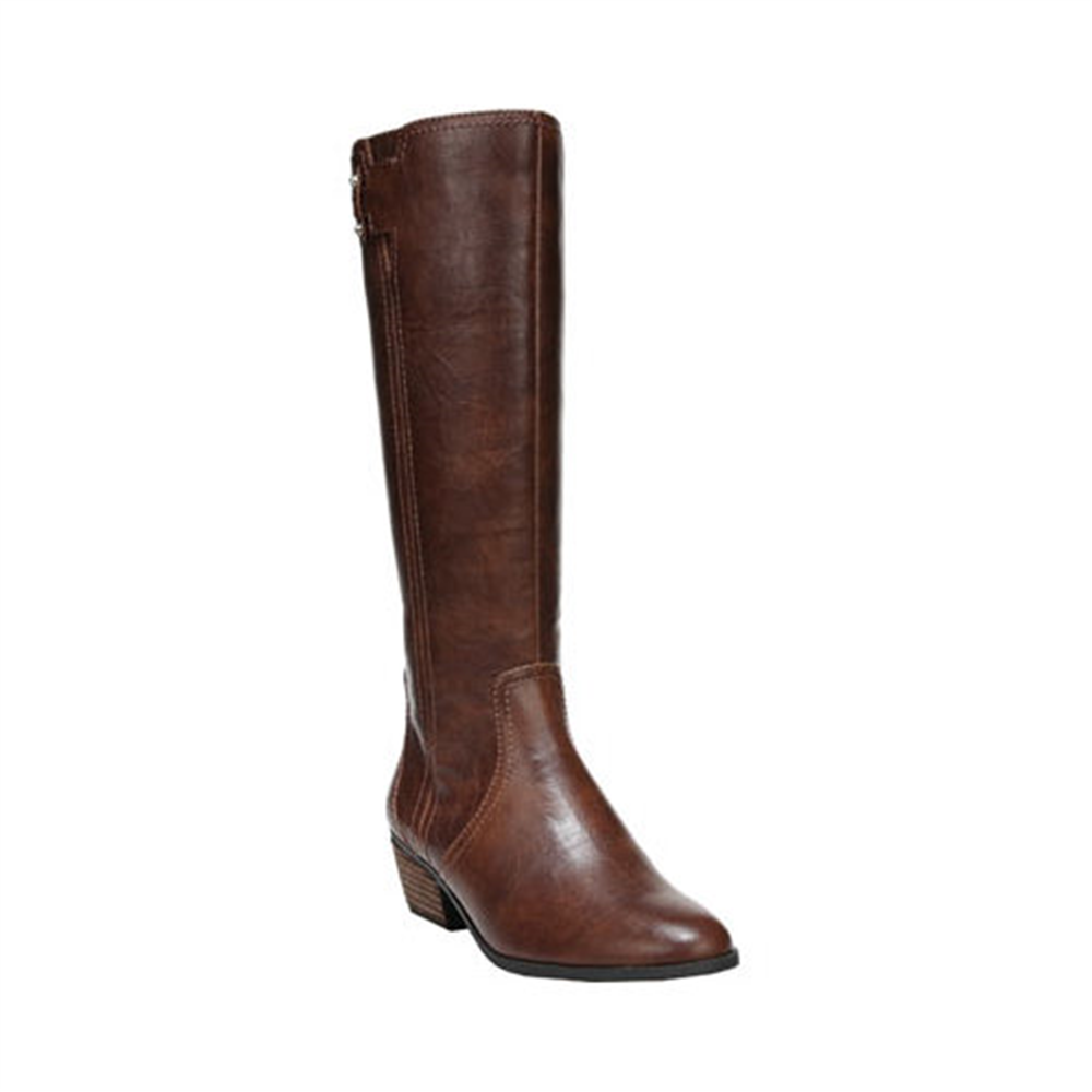 Bota feminina Dr. Scholls Brilliance de cano alto, em marrom uísque, tamanho 6,5 M