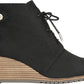 Bota feminina Dr. Scholls Conquer Wedge preta, tamanho 6 M