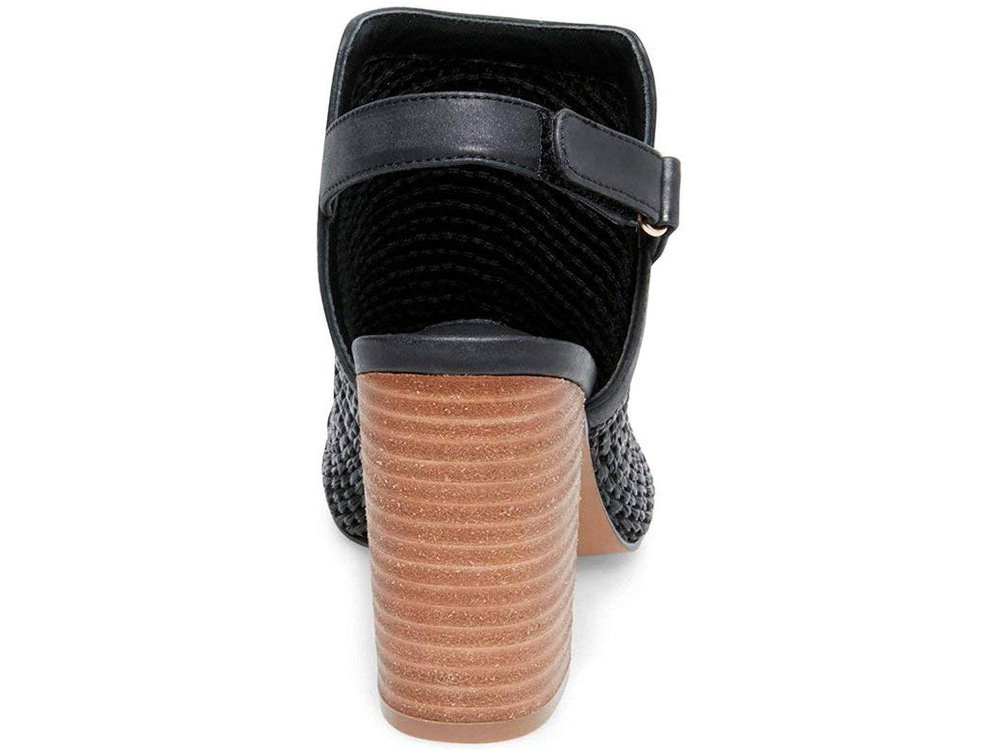 Sandália feminina de salto fino STEVEN by Steve Madden, preta, tamanho 7,5 M