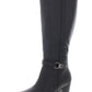 Giani Bernini Feminino Rozario Couro Almond Toe Joelho Alto, Preto, Tamanho 9