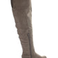 Botas femininas American Rag Adarra Buckle Salto alto acima do joelho, marrom, tamanho 8,5 M