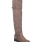 Botas femininas American Rag Adarra Buckle Salto alto acima do joelho, marrom, tamanho 8,5 M