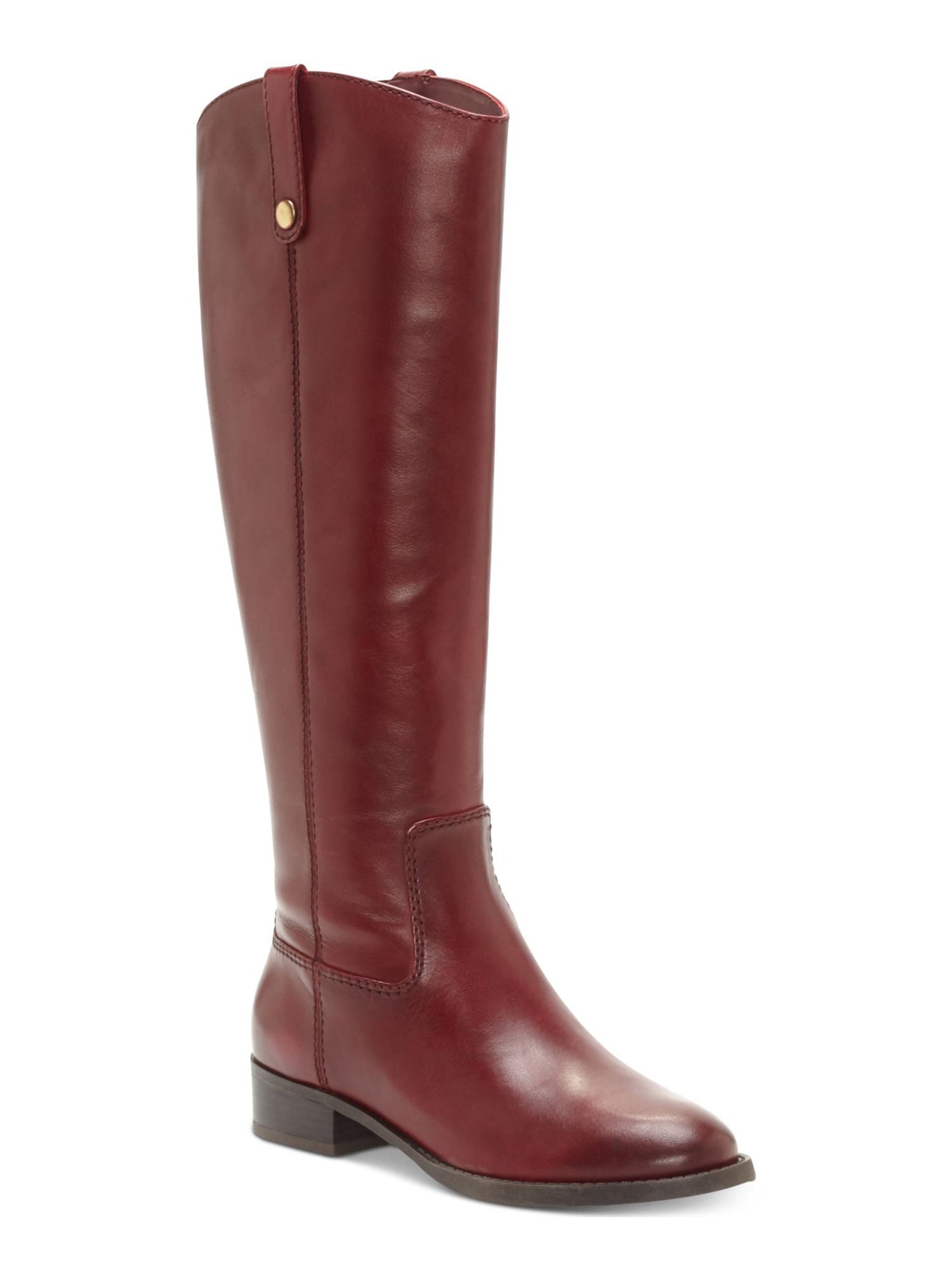 Botas de montaria femininas Fawne Leather da INC International Concepts, vermelhas, tamanho 6,5 M