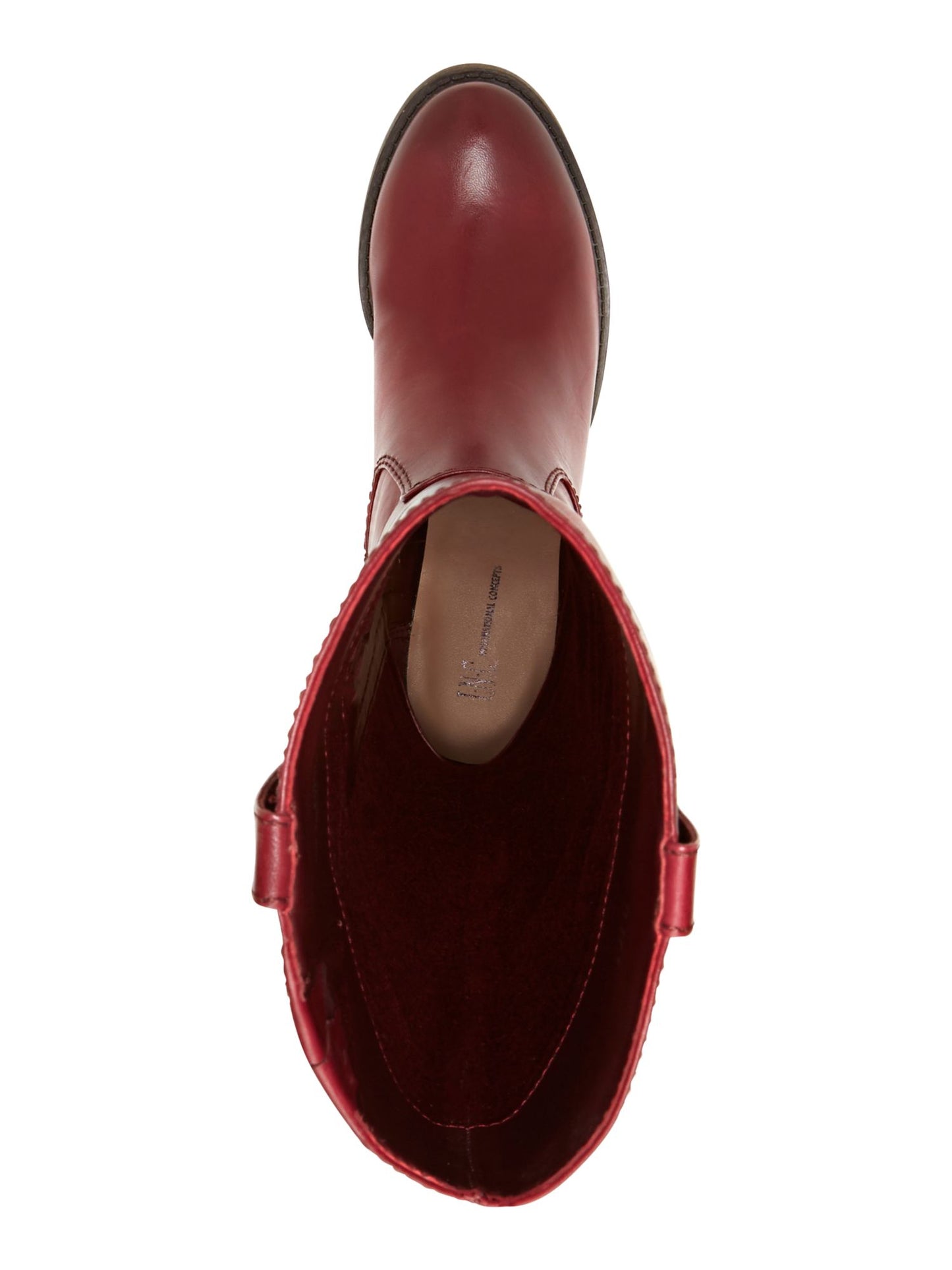 Botas de montaria femininas Fawne Leather da INC International Concepts, vermelhas, tamanho 6,5 M